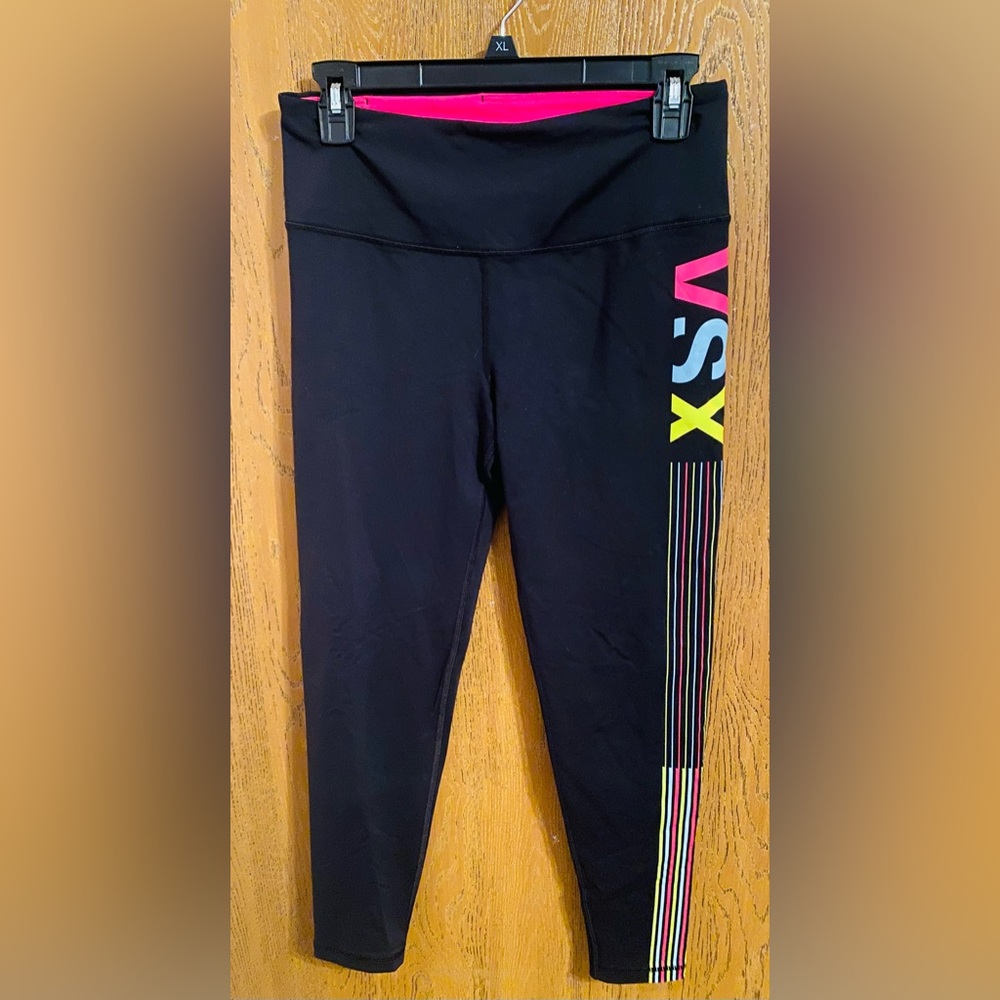 Victoria's Secret Knockout Black and Multicolor VSX Sport Leggings